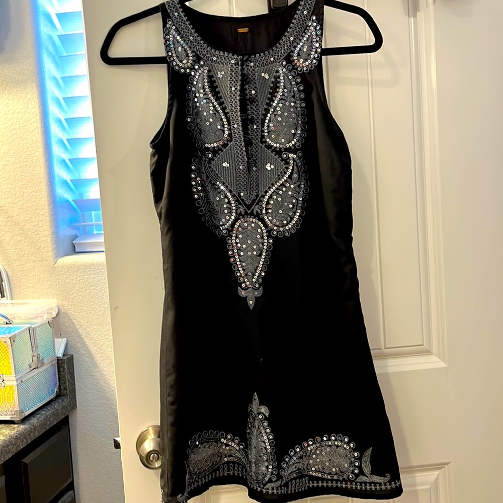Free People Mini BoHo Sequins Dress